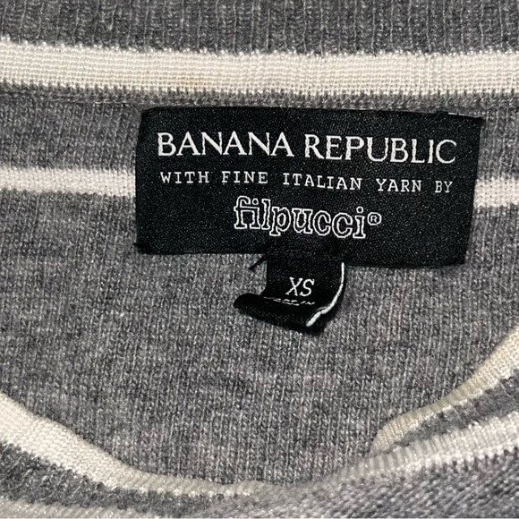 Banana Republic Gray and white Striped Sweater - Picture 5 of 5